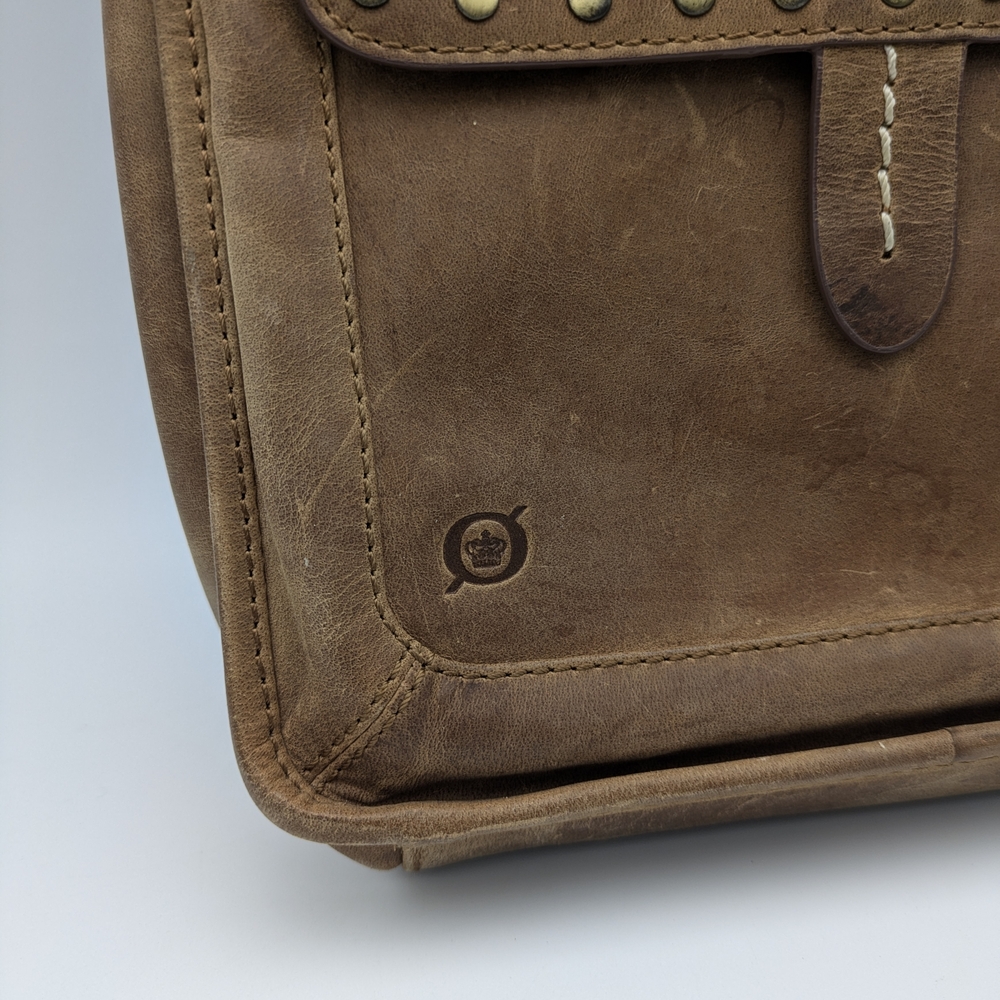 Born Distressed Leather Crossbody Bag - Brown - Picture 2 of 8